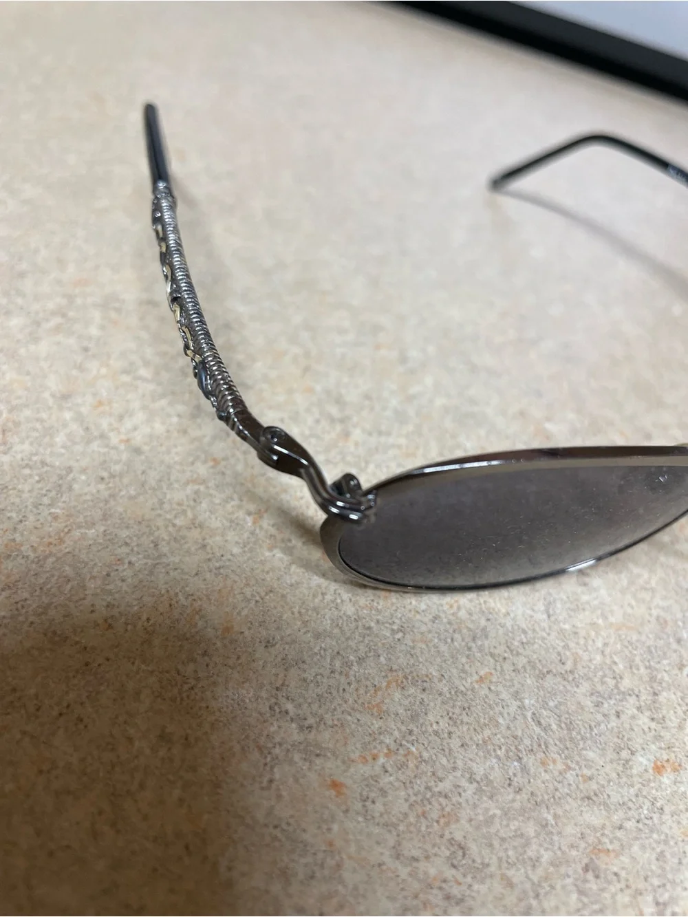 Vintage Black Oval Sunglasses